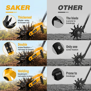 Sakerplus® Manual Rotary Garden Tiller Weeder