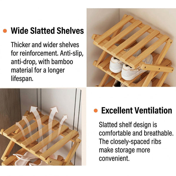 Sakerplus® Vertical Narrow Folding Shoe Storage Rack
