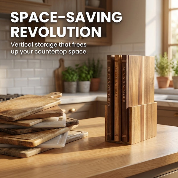 Sakerplus® Acacia Wood Double-Sided Serving Board