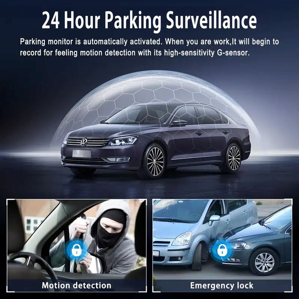Sistema de cámara para salpicadero de coche Sakerplus® con visión completa