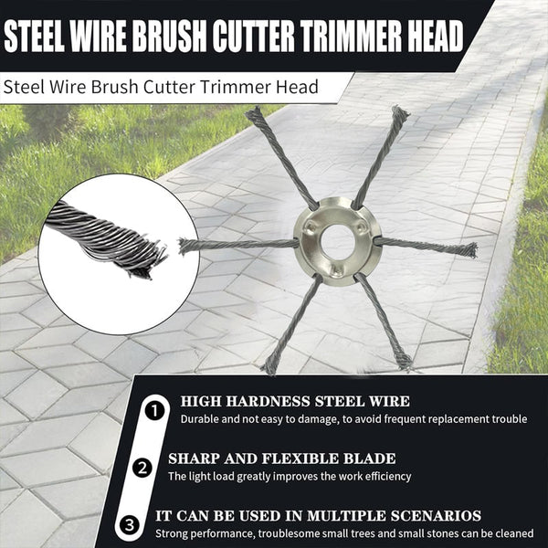 Cabezal de corte para desbrozadora de alambre de acero Sakerplus® de 6 pulgadas