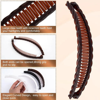 Sakerplus® Vintage Banana Hair Clips Set