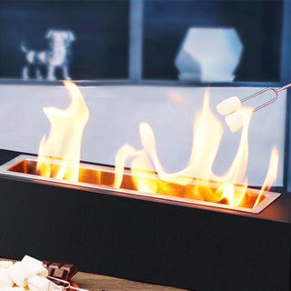 Brasero de mesa para interiores Sakerplus® con varillas para asar