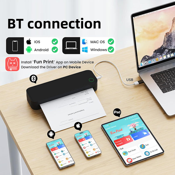 Impresora térmica inalámbrica Bluetooth Saker