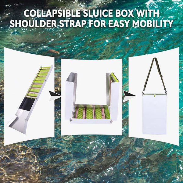 Sakerplus® Folding Sluice Box Gold Panning Kit