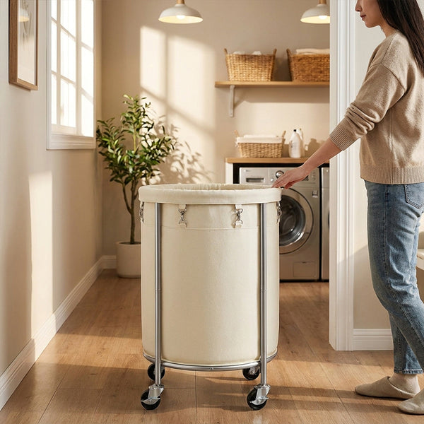 Sakerplus® Rolling Laundry Hamper With Removable Bag