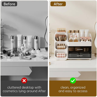 Sakerplus® Elegant Vanity Makeup Storage Organizer Box