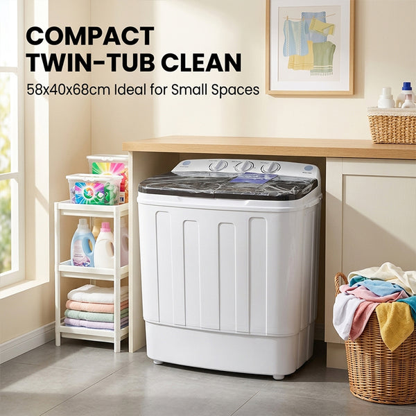 Sakerplus® Twin Tub Mini Washer and Dryer Combo