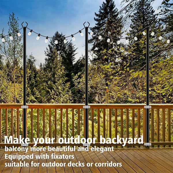 Sakerplus® Outdoor Patio String Light Poles