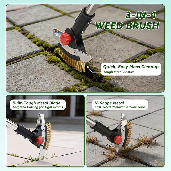 Sakerplus® 3-In-1 Long Handle Crack Weeder