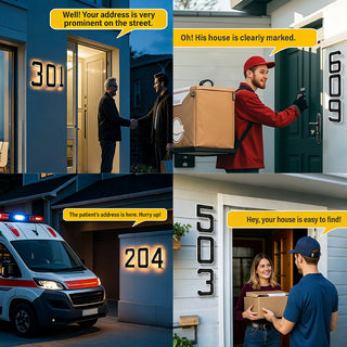 Sakerplus® Solar Lighted Address Signs For Houses