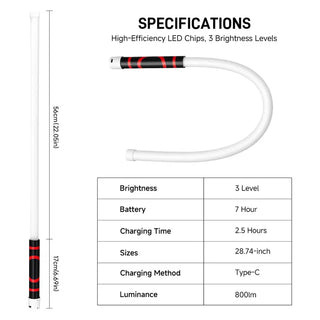 Sakerplus® Flexible Bendable Rechargeable Automotive Work Light