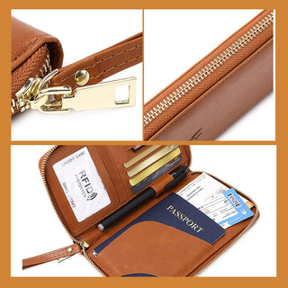 Sakerplus Multi-Functional RFID Passport Wallet