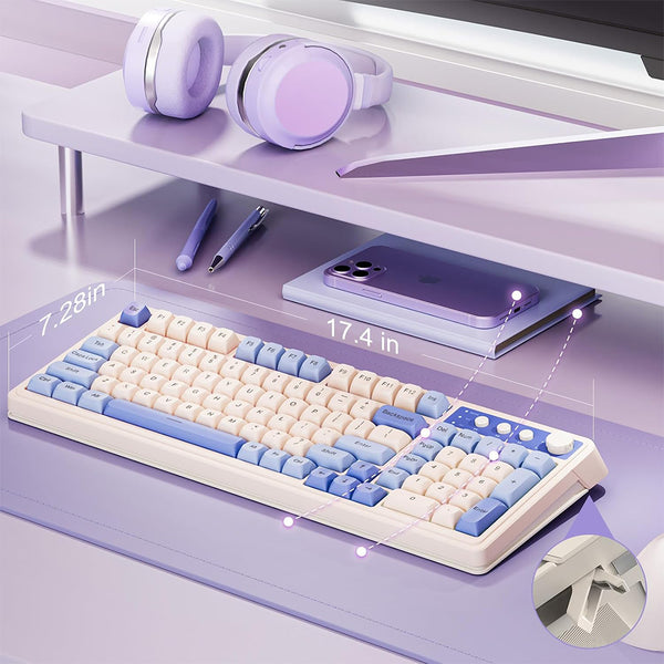 Sakerplus Tri-Mode RGB Gaming Keyboard