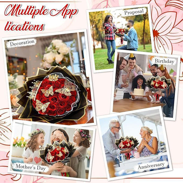 Sakerplus® Glitter Rose Bouquet Gift Set