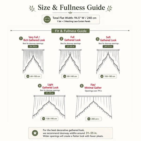 Sakerplus® Bedroom Lace Curtain With Adjustable Rod
