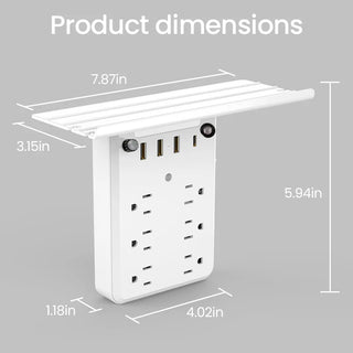 Sakerplus Multi-plug outlet with night light