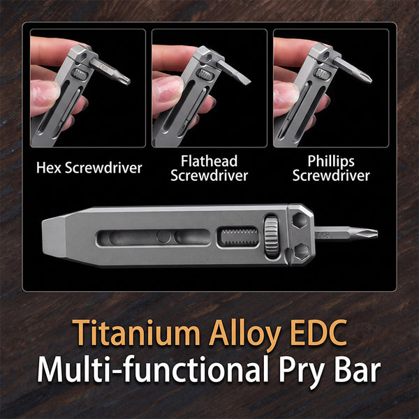 Sakerplus® Titanium Alloy Multifunction Pocket Pry Bar