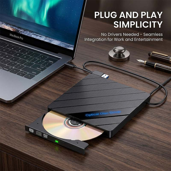 Sakerplus® 8-In-1 Portable External DVD Drive