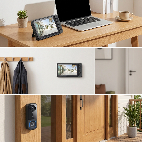 Sakerplus® Smart Video Doorbell With Indoor Display