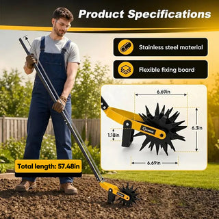 Sakerplus® Manual Rotary Garden Tiller Weeder