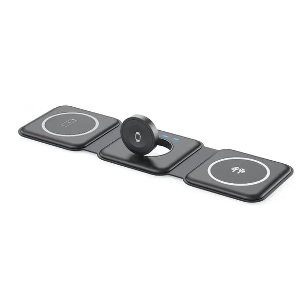 Cargador inalámbrico magnético triple plegable Saker