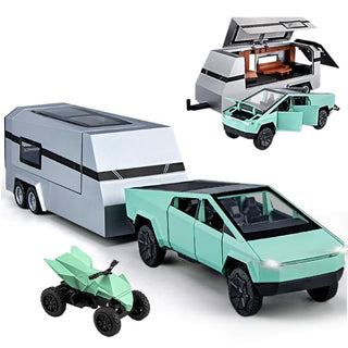 Sakerplus® Truck And RV Trailer Toy Set