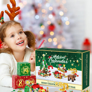 Sakerplus New Advent Calendar Children's Christmas Building Blocks