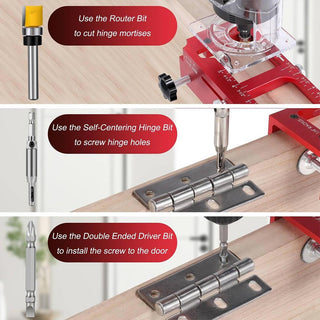 Sakerplus Adjustable Aluminum Door Hinge Jig