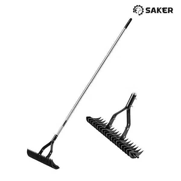 Sakerplus® Heavy Duty Lawn Thatch Rake