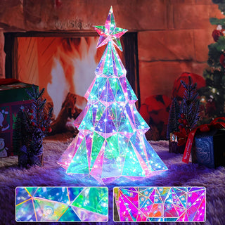 Sakerplus Lighted Prism Christmas Tree Decor
