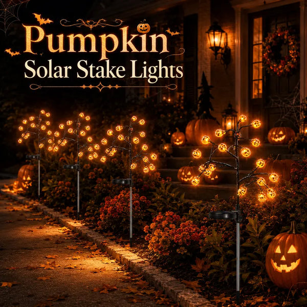 Sakerplus® Solar Pumpkin Stake Lights