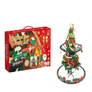 Sakerplus Christmas Tree Train Set Toy