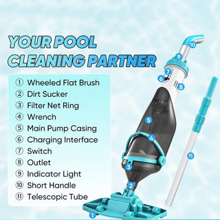 Sakerplus® Cordless Handheld Pool Vacuum Cleaner