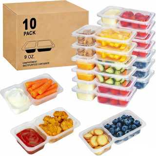 Sakerplus® Two Compartment Snackle Box Container
