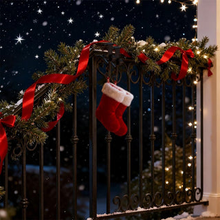 Sakerplus Adjustable Fireplace Garland and Stocking Hanger