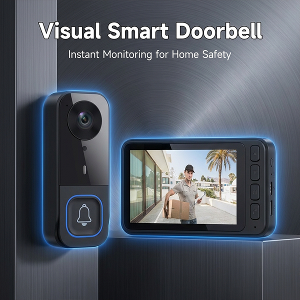 Sakerplus® Smart Video Doorbell With Indoor Display