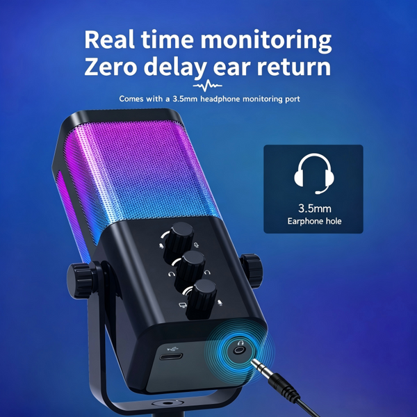 Sakerplus® RGB Gaming Microphone