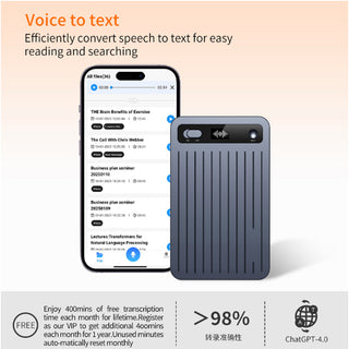 Sakerplus AI Voice Activated Recorder With Translation