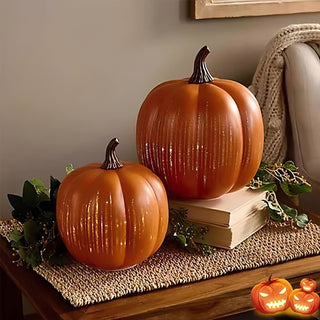 Sakerplus Illuminated Starry Night Glass Pumpkins