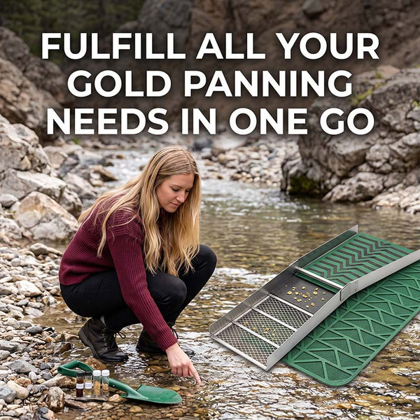 Sakerplus® Folding Sluice Box Gold Panning Kit