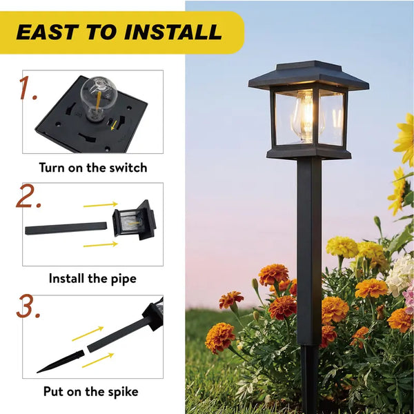 Sakerplus® Waterproof Auto On/Off Solar Pathway Lights