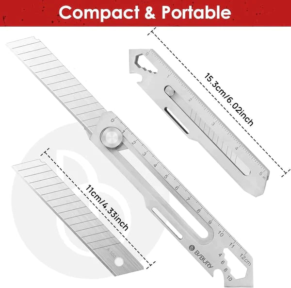 Sakerplus 6 in 1 All-Purpose Portable Stainless Steel Utility Knife
