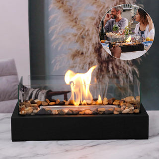Sakerplus Tabletop Alcohol Fireplace Lamp