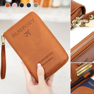 Sakerplus Multi-Functional RFID Passport Wallet