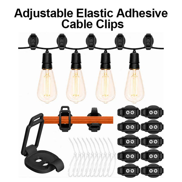 Sakerplus® Adjustable Elastic Cable Management Clips