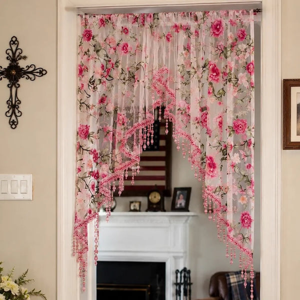 Sakerplus® Bedroom Lace Curtain With Adjustable Rod