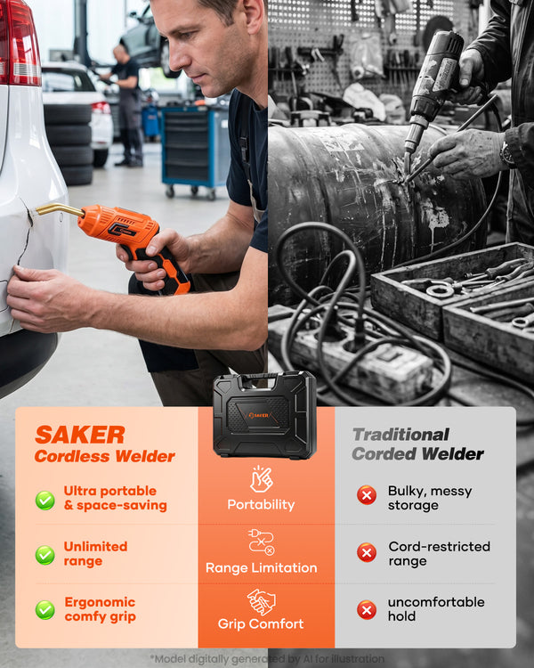 Saker® Cordless Plastic Repair Welding Kit