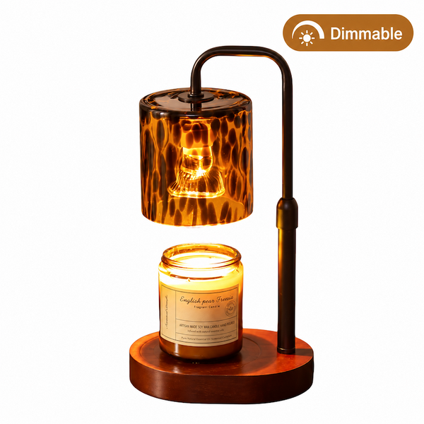 Sakerplus® Dimmable Leopard-Print Aromatherapy Candle Warmer Lamp
