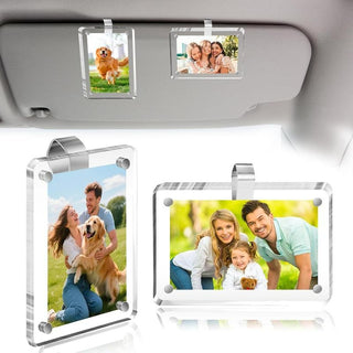 Sakerplus® Magnetic Car Sun Visor Photo Holder